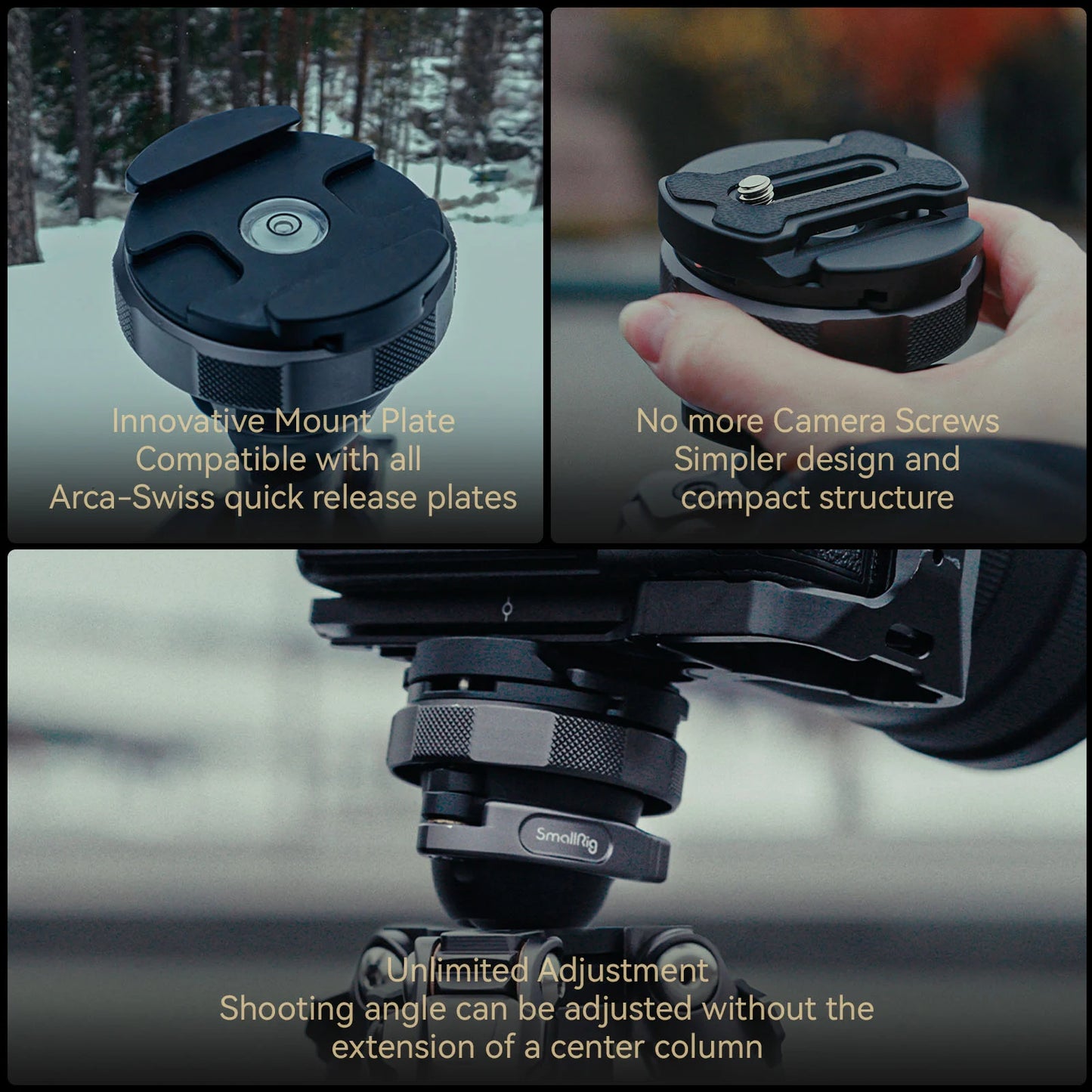 SmallRig FreeRover Carbon Fiber Travel Tripod Kit AP-100 – Compact & Quick-Adjust Tripod