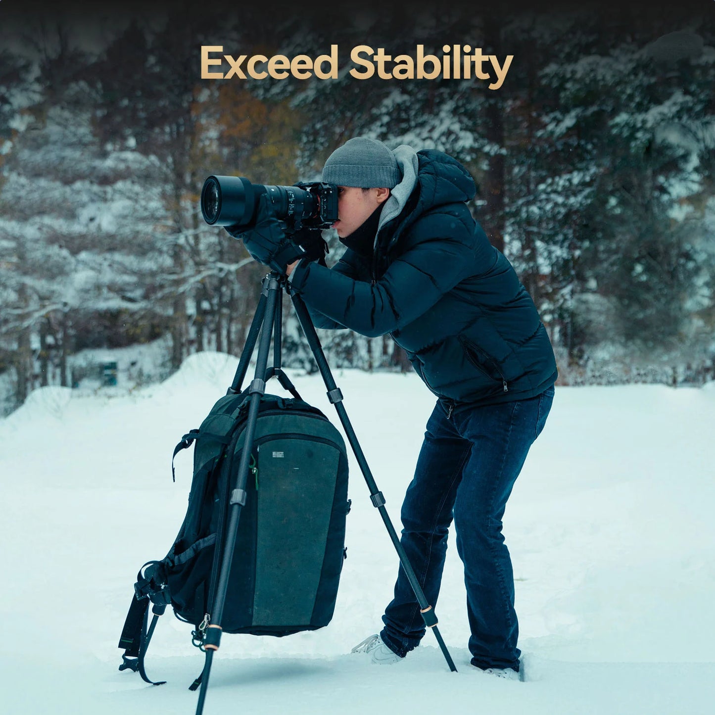 SmallRig FreeRover Carbon Fiber Travel Tripod Kit AP-100 – Compact & Quick-Adjust Tripod