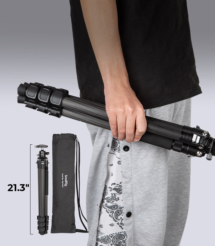 SmallRig Carbon Fiber Tripod AP-10 – Lightweight Travel Tripod with Monopod Functionality