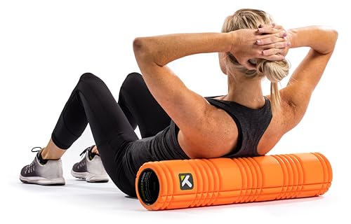 TriggerPoint Grid 2.0 Foam Roller – 66cm Extra-Firm Hollow Core for Larger Bodies, Deep Tissue Massage, Muscle Recovery & Pain Relief, Multi-Density Foam, EVA Surface, Compact & Durable, Orange