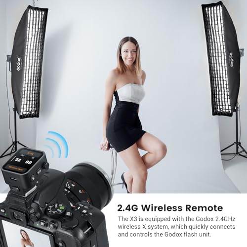Godox X3-S TTL Wireless Flash Trigger for Sony Camera, 1/8000s HSS TTL TCM Function, Built-in Battery Touchscreen Flash Transmitter Compatible with Sony A7IV A7C A7M4 A7R A7RIII
