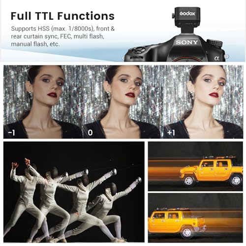 Godox X3-S TTL Wireless Flash Trigger for Sony Camera, 1/8000s HSS TTL TCM Function, Built-in Battery Touchscreen Flash Transmitter Compatible with Sony A7IV A7C A7M4 A7R A7RIII