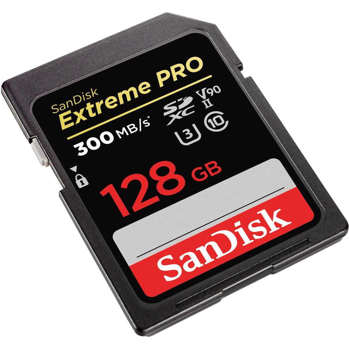 SanDisk 128GB Extreme PRO SDXC card, SD Card, V90 Memory Card, 8K, 4K and Full HD Video, up to 300 MB/s, Shock, Temperature, Water and X-Ray Proof, UHS-II, Class 10, U3,