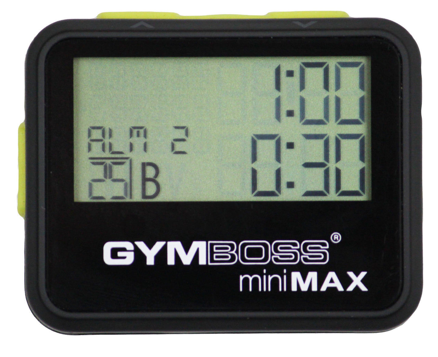 Gymboss miniMAX Interval Timer and Stopwatch - BLACK/YELLOW SOFTCOAT