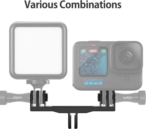 HSU Aluminum Vertical Bracket Adapter and Dual Twin Mount Adapter