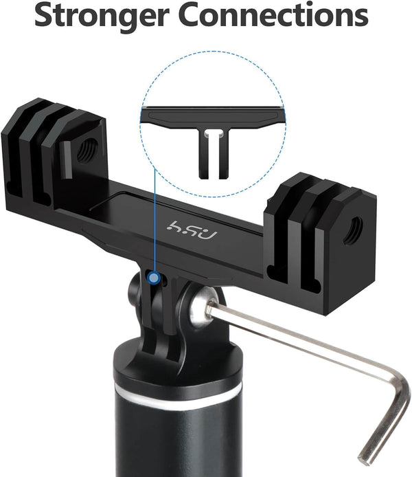 HSU Aluminum Vertical Bracket Adapter and Dual Twin Mount Adapter