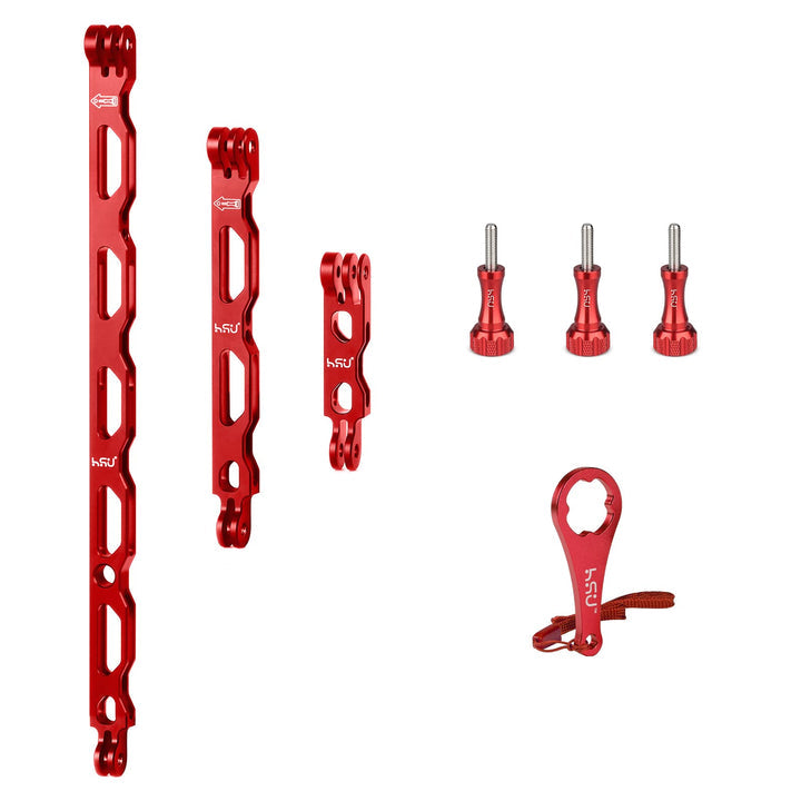 (7 Pcs) HSU All Aluminum Alloy GoPro Hero Extension Arm Kit for GoPro/DJI