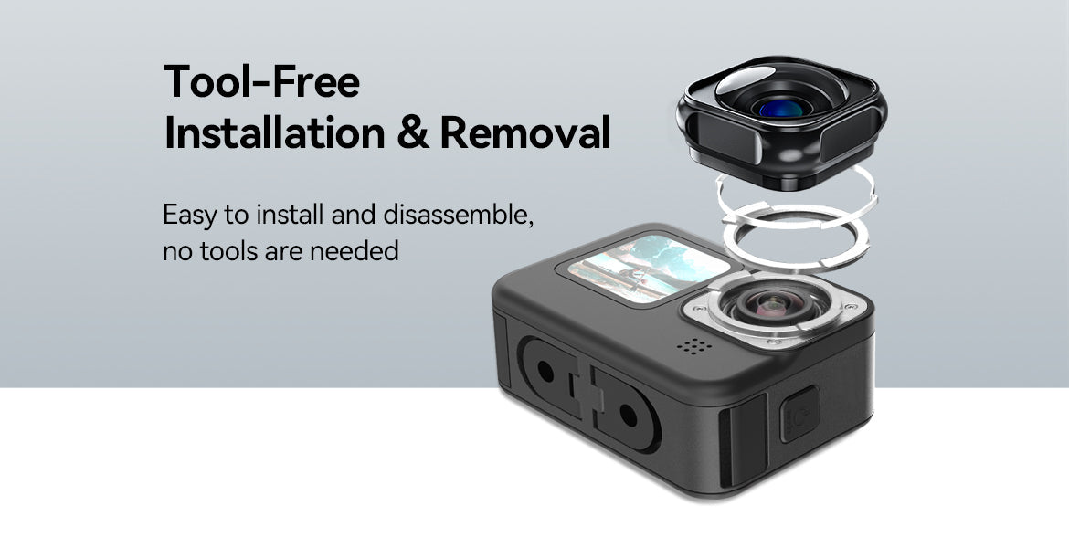 TELESIN Aluminum Alloy Frame Max Lens Mod for GoPro Hero 12/11/Mini/10/9