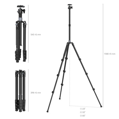 SmallRig Carbon Fiber Tripod with Center Column AP-20 – Lightweight Travel Tripod & Monopod