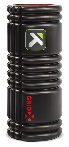 TriggerPoint GRID X Extra- Firm Foam Roller, Deep Tissue Muscle Massage, Versatile Foam Roller, Targeted Massage, Black, 13''/33cm