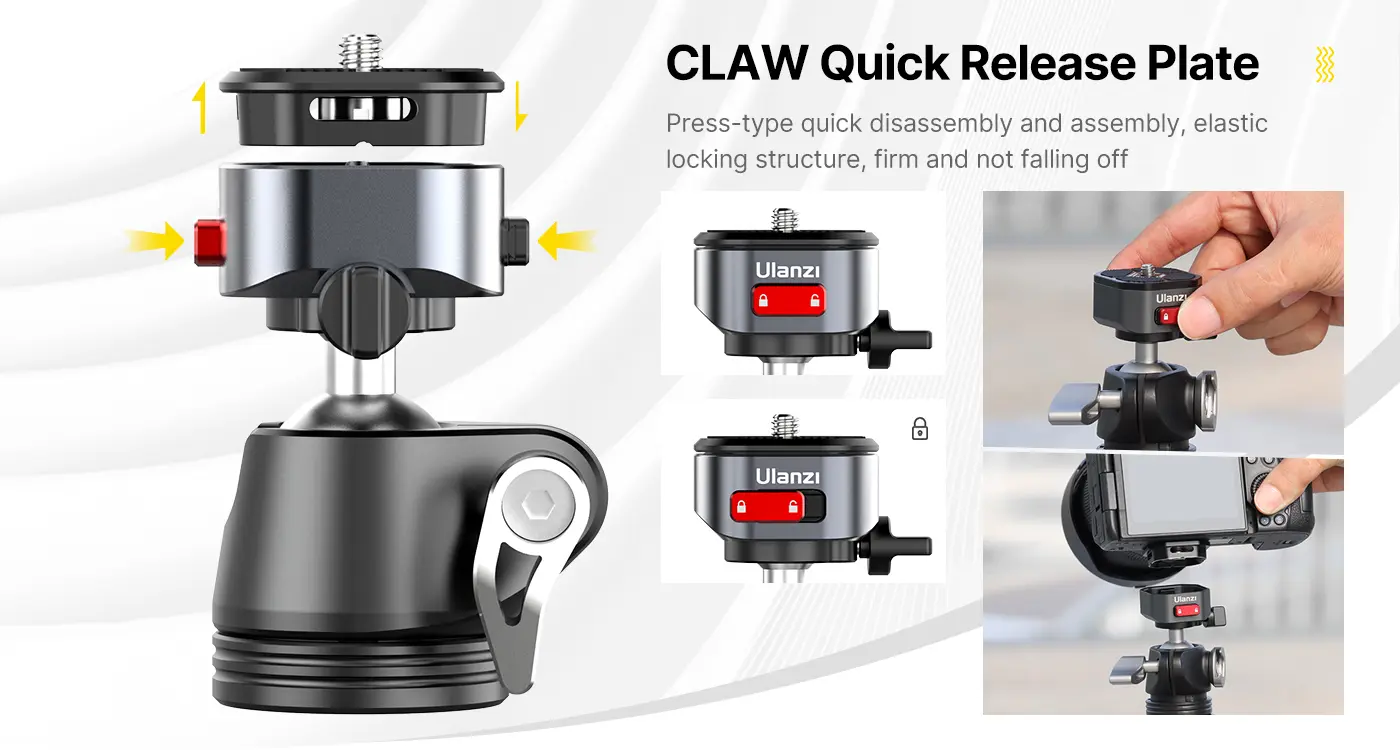 Ulanzi MT-68 CLAW Quick Release Flexible Tripod