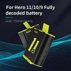 TELESIN Charging Battery for GoPro Hero 12/11/10/9