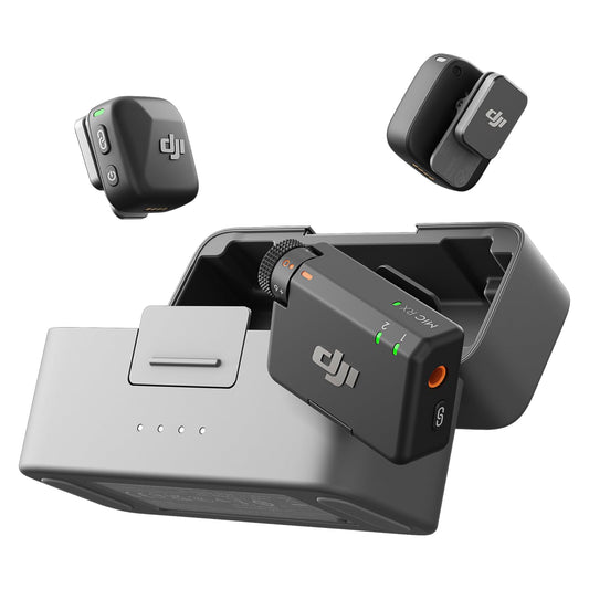 DJI Mic Mini (2 TX + 1 RX + Charging Case), Ultralight, Detail-Rich Audio, 48h Use, Noise Cancelling, Automatic Limiting, Wireless Microphone for Camera/iPhone/Android, Vlog, Streaming