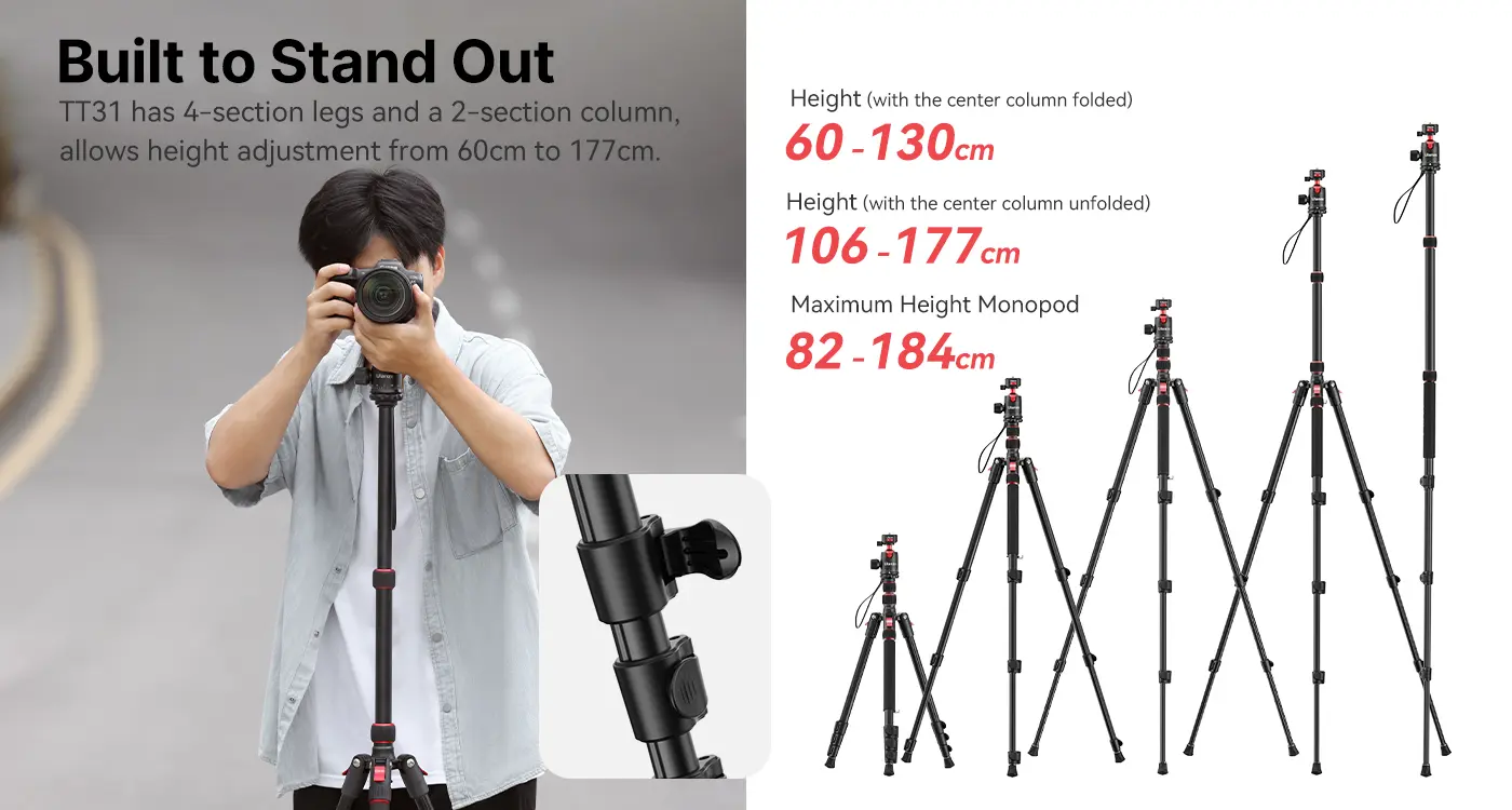 Ulanzi TT31 Claw Quick Release Camera Tripod & Monopod