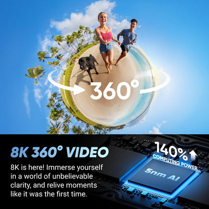 Insta360 X4 Bike Bundle - 8K Waterproof 360 Action Camera, 4K Wide-Angle Video, Invisible Selfie Stick, Removable Lens Guards, 135 Min Battery Life, AI Editing, Stabilization, for Sports, Travel