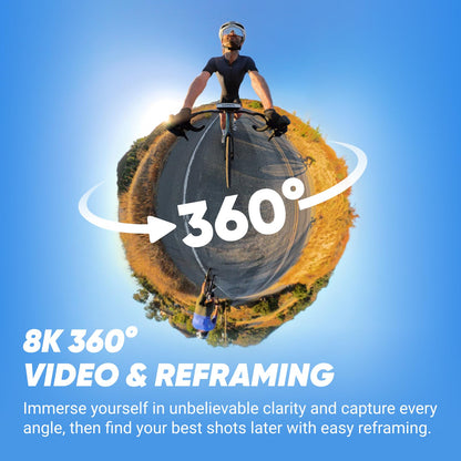 Insta360 X4 Road Cycling Bundle (Integrated) No microSD CardInsta360 X4 Road Cycling Bundle (Integrated) - Waterproof 8K 360 Action Camera, 4K Wide-Angle Video, Invisible Selfie Stick Effect