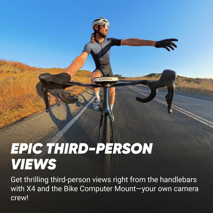 Insta360 X4 Road Cycling Bundle (Integrated) No microSD CardInsta360 X4 Road Cycling Bundle (Integrated) - Waterproof 8K 360 Action Camera, 4K Wide-Angle Video, Invisible Selfie Stick Effect