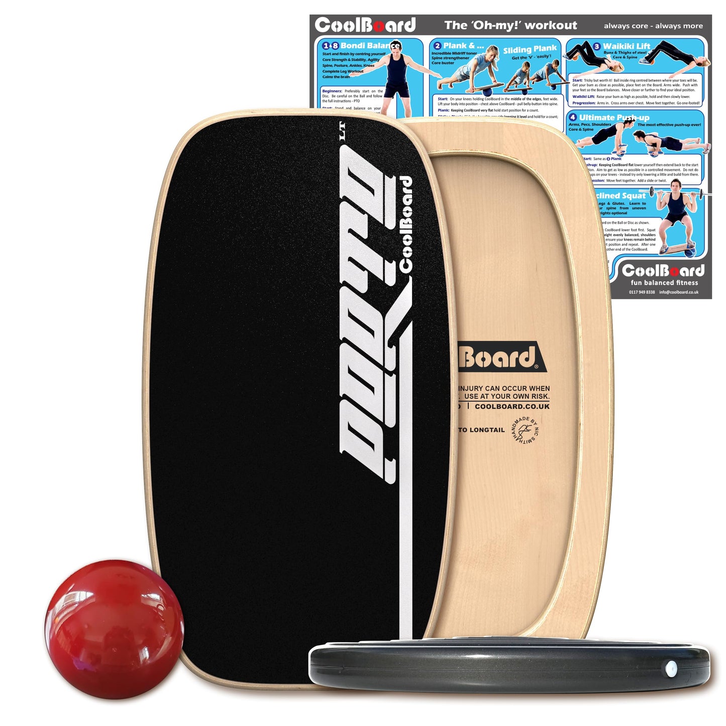 Porto LongTail 2in1-3D Balance Board / Core Trainer & Superior Wobble Board