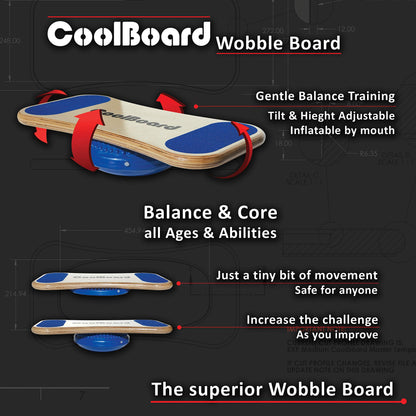 Porto LongTail 2in1-3D Balance Board / Core Trainer & Superior Wobble Board