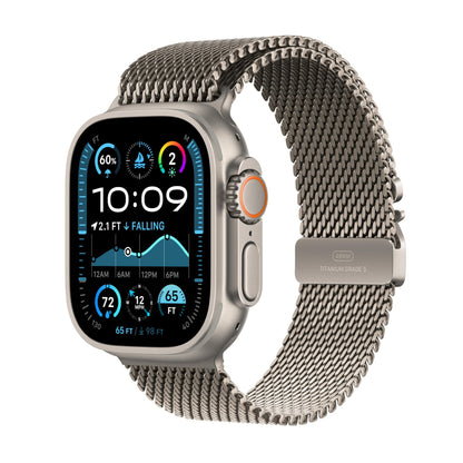 Apple Watch Ultra 2 [GPS + Cellular] Titanium Case/Milanese Loop Strap/Fitness Tracker/Precision GPS/Extra-Long Battery Life/Carbon Neutral - ***NOTE - CHOOSE SIZE/STYLE/CONFIG AFTER CLICKING THROUGH TO THE APPLE WATCH AMAZON STORE