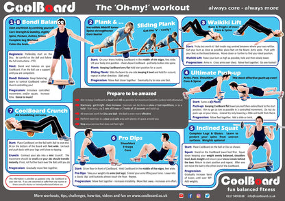 CoolBoard Premium Wobble Boards - Balance, Stabilisation & Core Training for All Abilities – Adjustable - For Fitness, Physio, Standing Desk, Sensory, ADHA, Dyslexia & Movement while Sitting