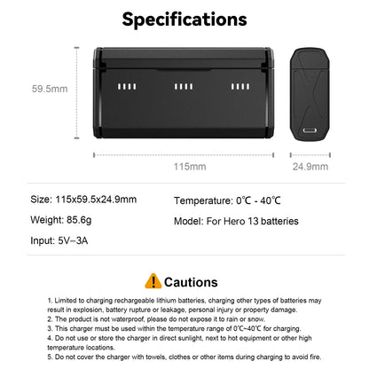 Multifunctional Battery Charger For Hero 13/12/11/10/9